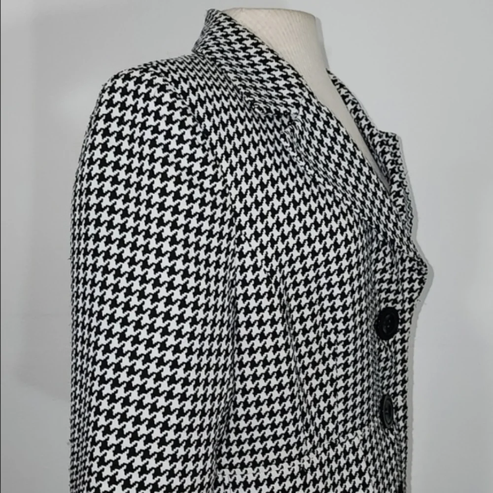 Isabella Suits Coat Houndstooth Black Plus Size 14